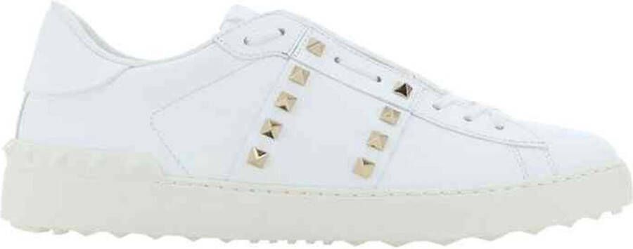 Valentino Garavani Witte platte schoenen met Rockstud-versiering White Heren