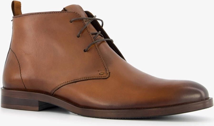 Van Beers hoge leren heren veterschoenen cognac - Foto 1