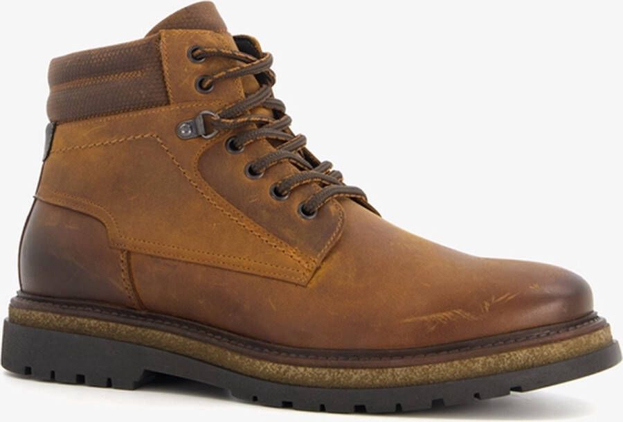 Van Beers leren heren veterboots bruin