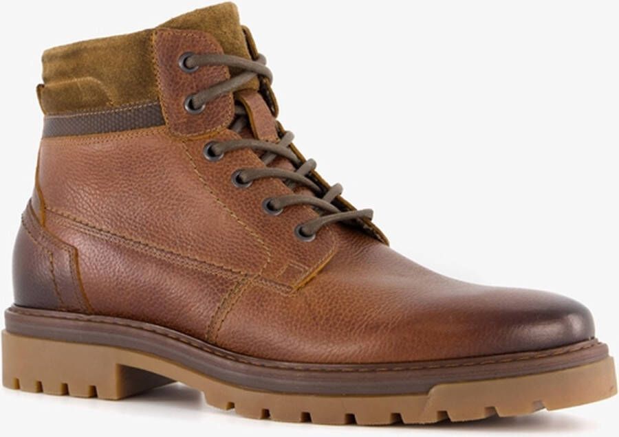 Van Beers leren heren veterboots bruin