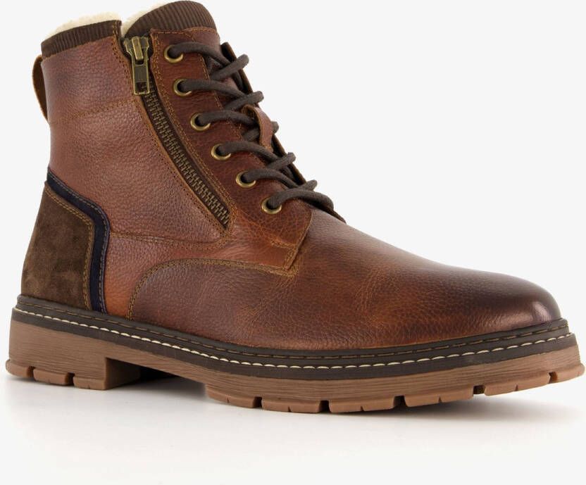 Van Beers leren heren veterboots bruin