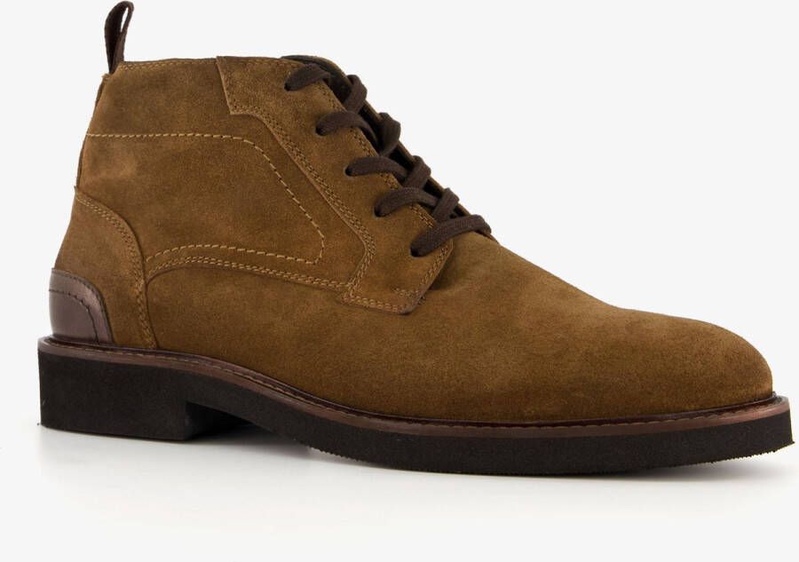 Van Beers leren heren veterboots cognac