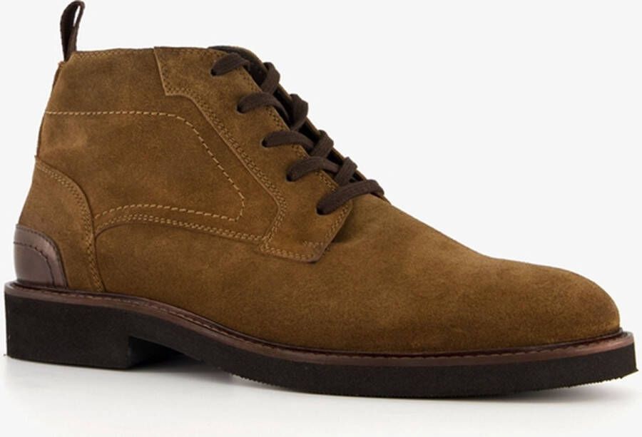 Van Beers leren heren veterboots cognac