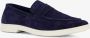 Van Beers suede heren instappers blauw Echt leer - Thumbnail 1