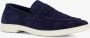 Van Beers suede heren instappers blauw Echt leer - Thumbnail 3