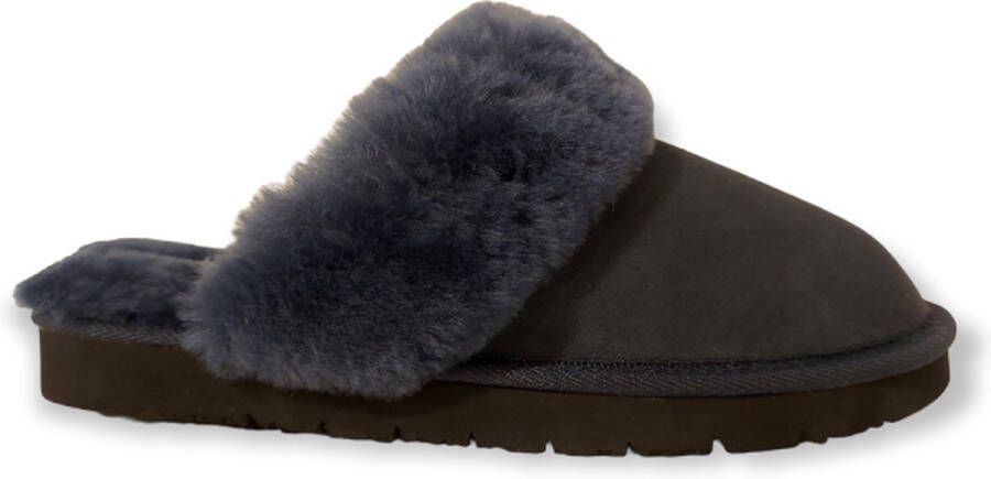 Van Driel Shoes Pantoffel Sheepskin Scuff Sis Blauw