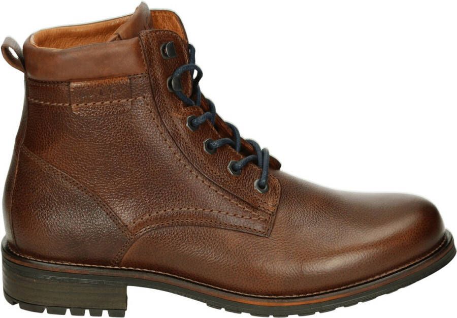 Van Lier 2455900 FRITZ Heren sneakersHeren veterschoenVrije tijd half-hoog Cognac