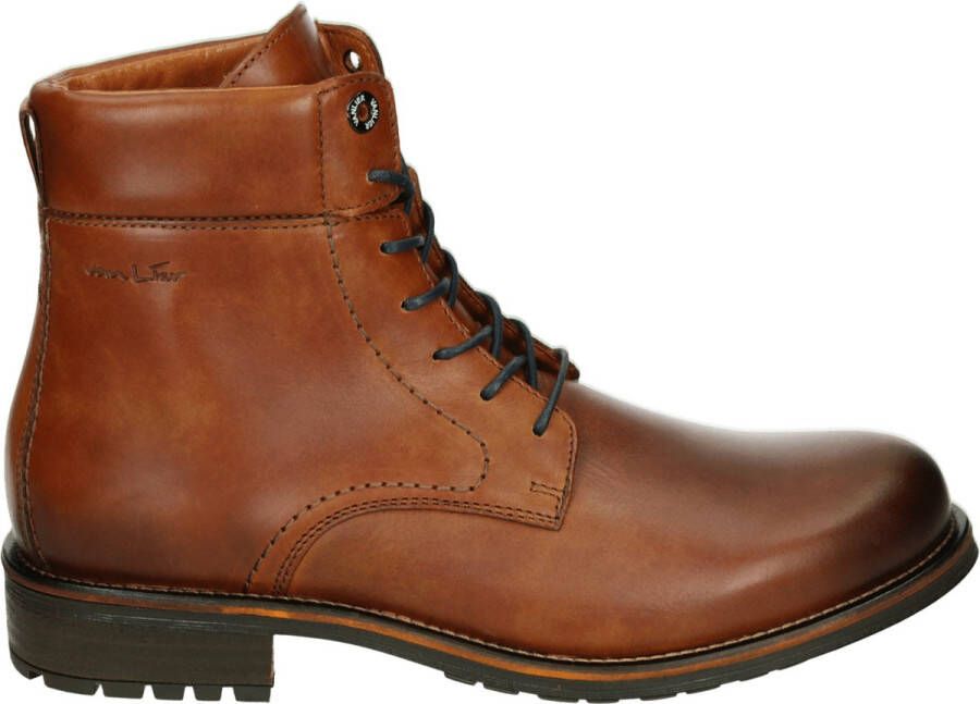 Van Lier 2455910 FRITZ Heren sneakersHeren veterschoenVrije tijd half-hoog Cognac