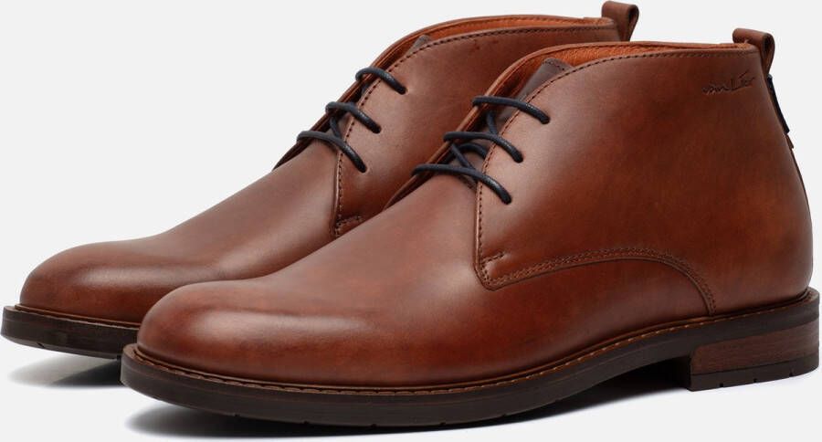 Van Lier Boston Veterschoenen cognac Leer