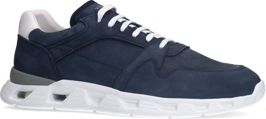 Van Lier Heren Blauwe nubuck sneakers