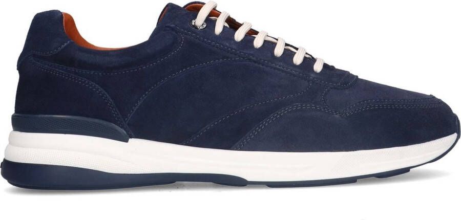 Van Lier Heren Blauwe suède sneakers