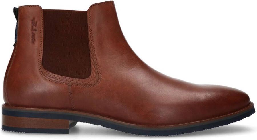 Van Lier Heren Cognac leren chelsea boots