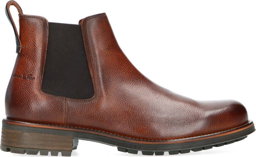 Van Lier Heren Cognac leren chelsea boots