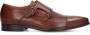 Van Lier Heren Cognac leren gespschoenen - Thumbnail 1