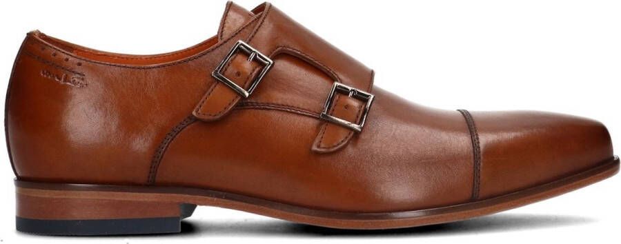 Van Lier Heren Cognac leren gespschoenen