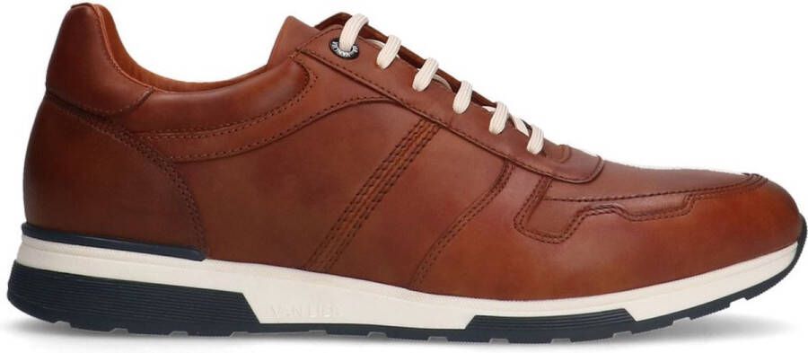 Van Lier Heren Cognac leren sneakers