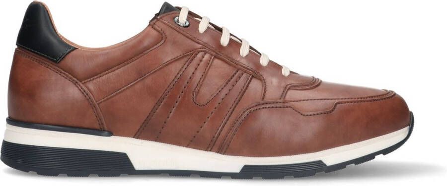 Van Lier Heren Cognac leren sneakers