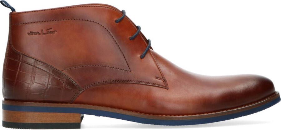 Van Lier Heren Cognac leren veterboots