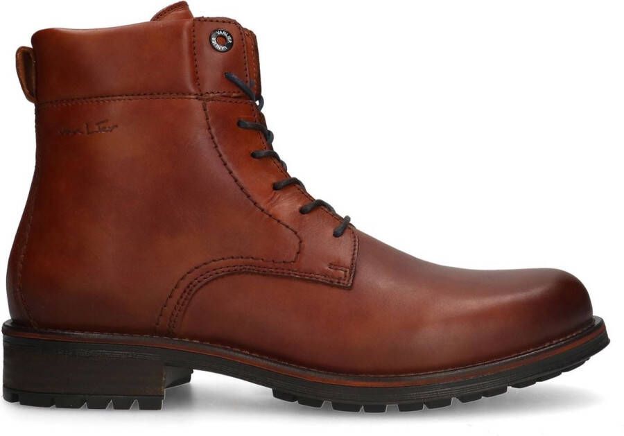 Van Lier Heren Cognac leren veterboots