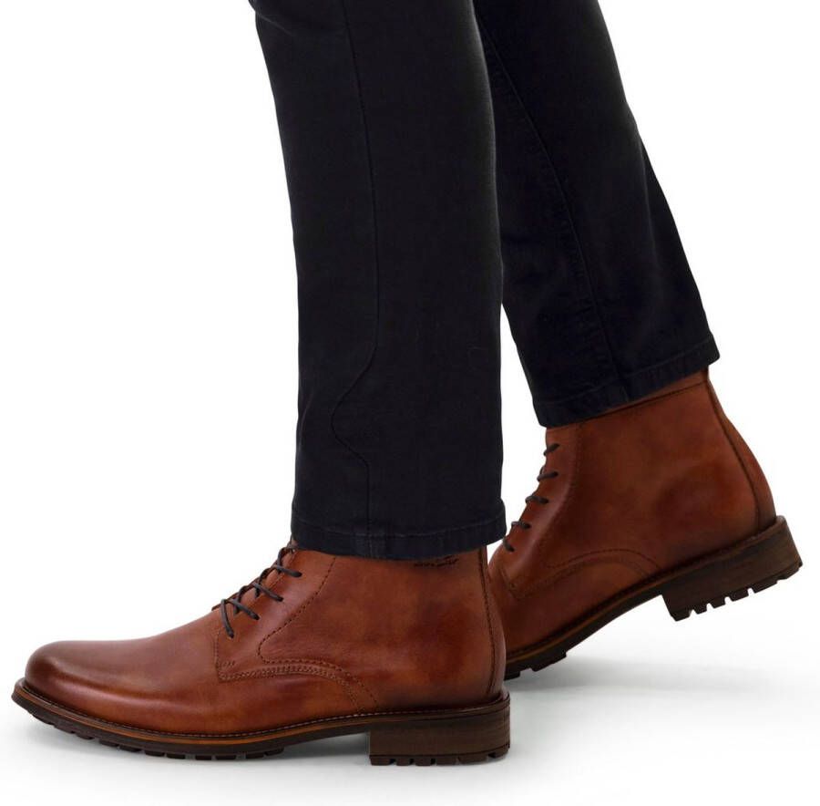 Van Lier Heren Cognac leren veterboots