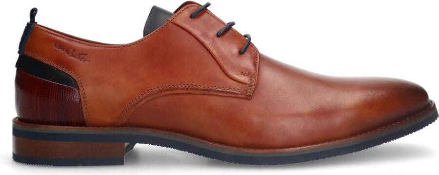 Van Lier Heren Cognac leren veterschoenen