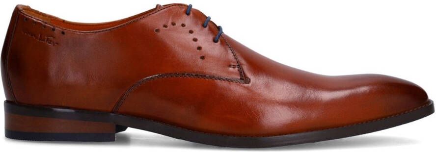 Van Lier Heren Cognac leren veterschoenen