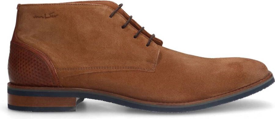 Van Lier Heren Cognac suède veterboots