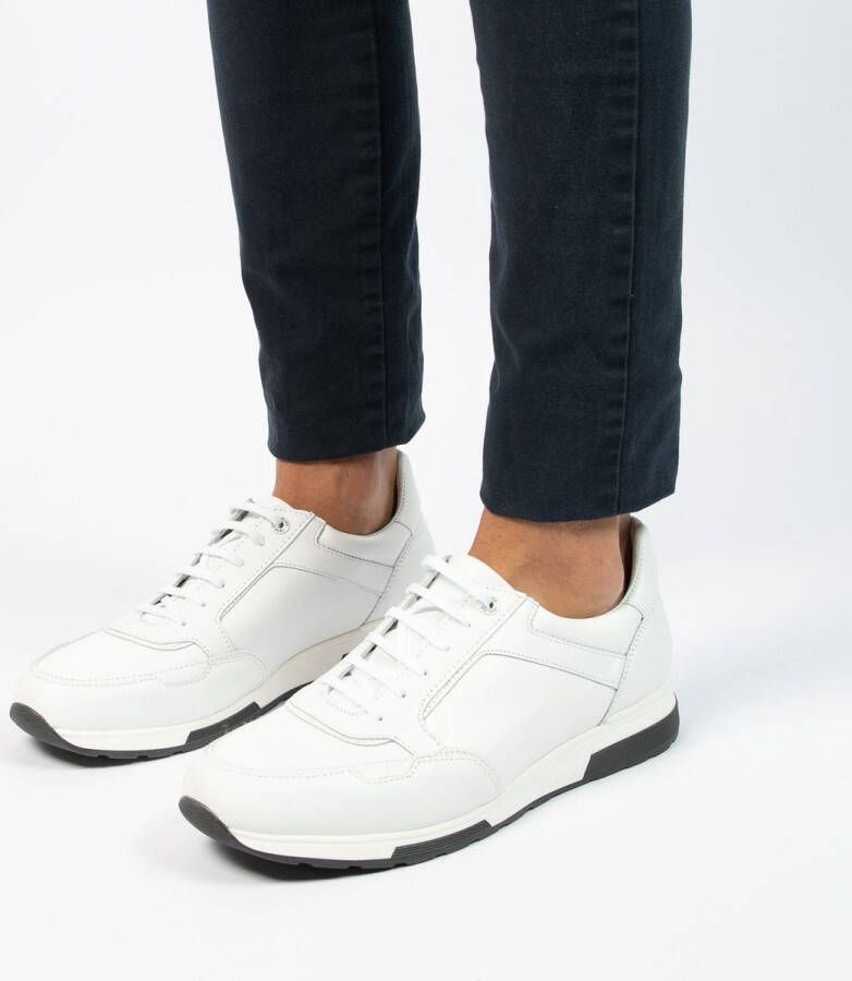 Van Lier Heren Witte leren sneakers