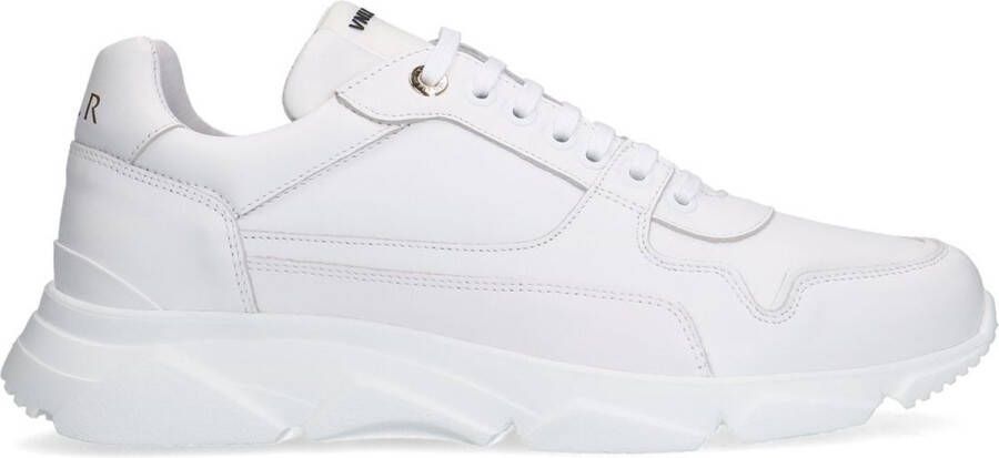 Van Lier Heren Witte leren sneakers