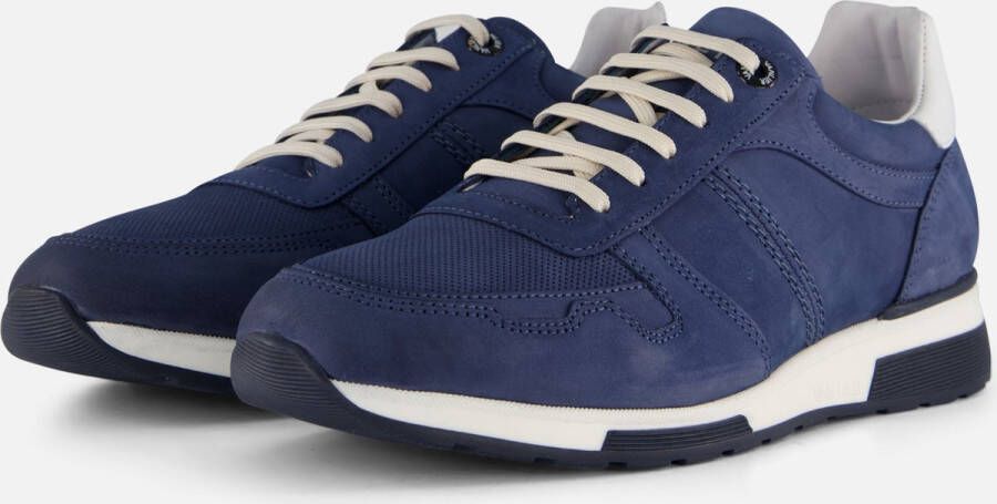 Van Lier Positano Sneakers blauw Nubuck