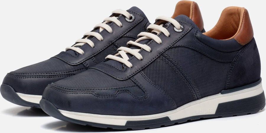 Van Lier Positano Sneakers blauw Nubuck