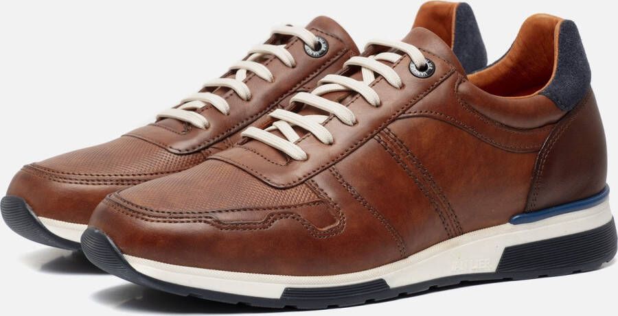 Van Lier Positano Sneakers cognac Leer