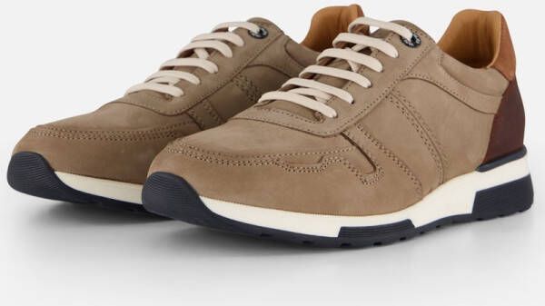 Van Lier Positano Sneakers taupe Leer