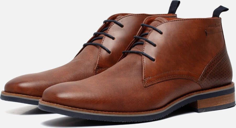 Van Lier Veterboots Amalfi cognac Leer