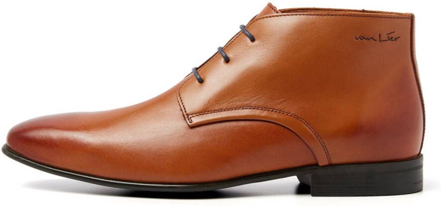 VANLIER Heren Veterschoenen San Remo Cognac Bruin