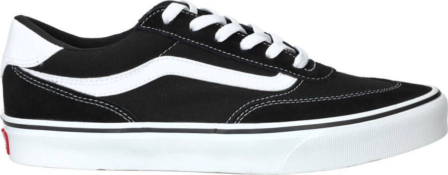 Vans Brooklyn LS SUEDE CANVAS Heren Sneakers BLACK WHITE