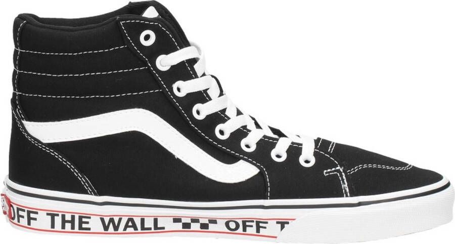 Vans Stijlvolle hoge sneakers voor heren met uniek tekstontwerp Black Heren