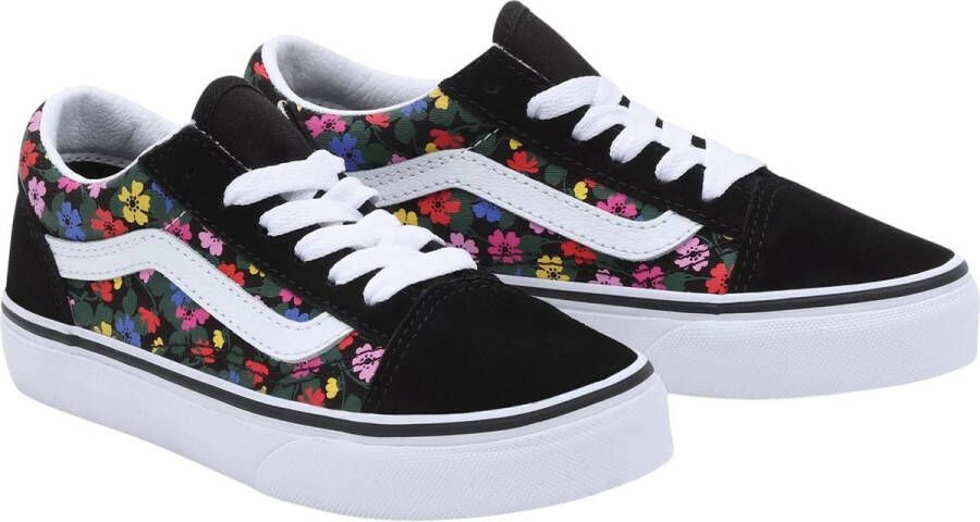 Vans Old Skool Zwart Jongens Canvas Bloemen 31 Sneakers