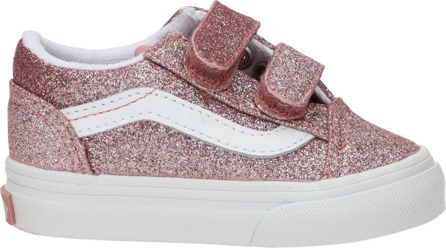 Vans Old Skool V Glitter Sneakers Meisjes Roze