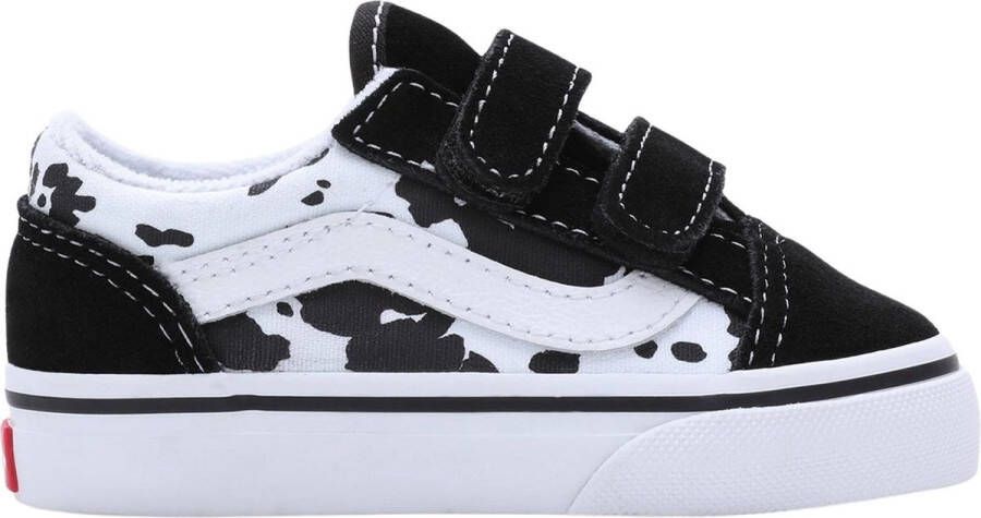 Vans Old Skool V Cow sneaker met suède details en dierenprint