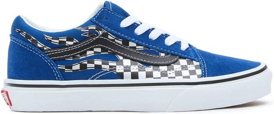 Vans Oldskool Classic Y Blue Checkerboard Sneakers Junior Kinderschoenen