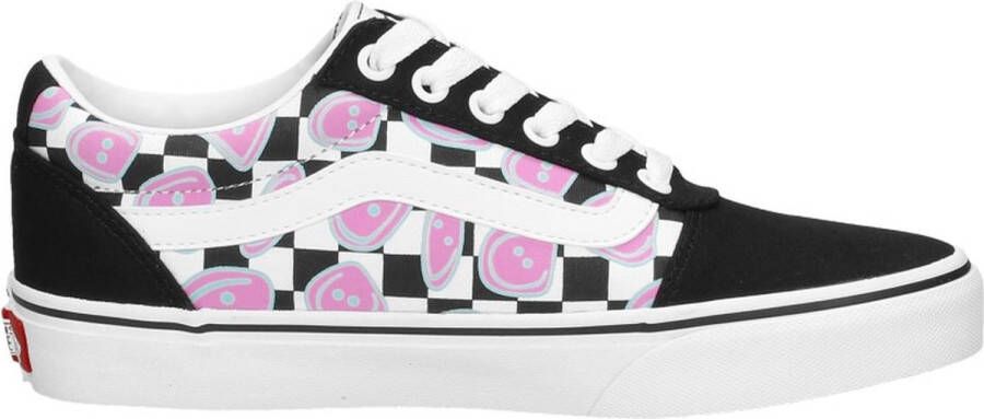 Vans Ward Happy Checkerboard Sneaker Vrouwen Zwart multi Maat