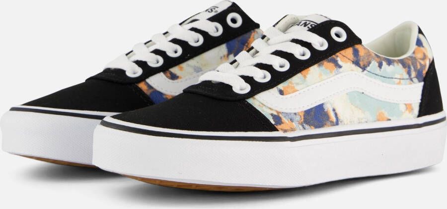 Vans Ward Stripe Floral Sneakers zwart Canvas Dames