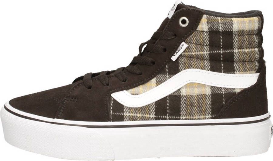 Vans WM Filmore Hi Platform Dames vrijetijds schoenen Plaid Mix Brown White