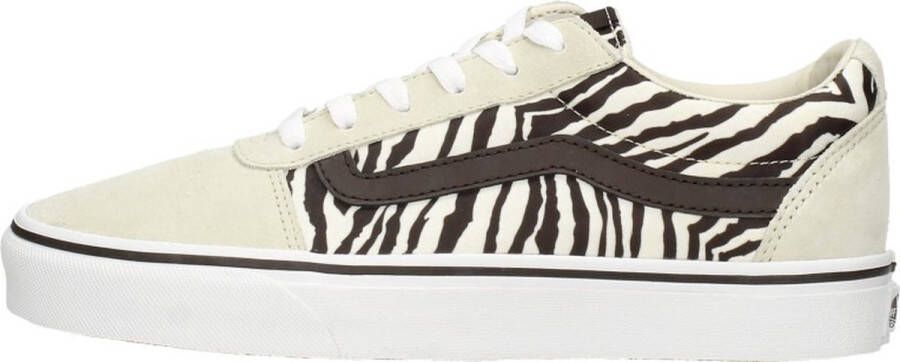 Vans Beige Polyester Sneaker met Veters en Logo Multicolor