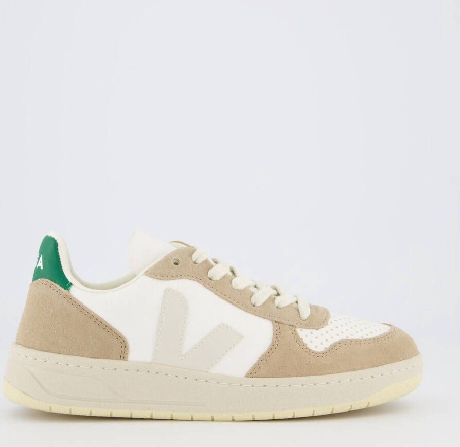 Veja Stijlvolle Low-Top Sneakers in Extra-Wit Sahara Smaragd Multicolor Dames