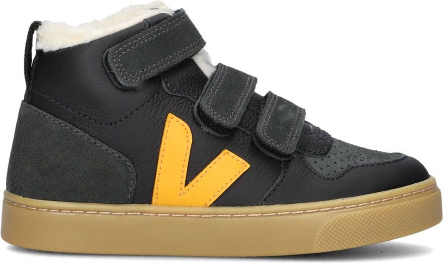 Veja Small V-10 Mid Sneakers Leren Sneaker Kids Zwart