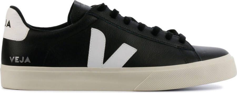 Veja Campo Sneakers in Black and White Chromefree Leather Zwart Heren