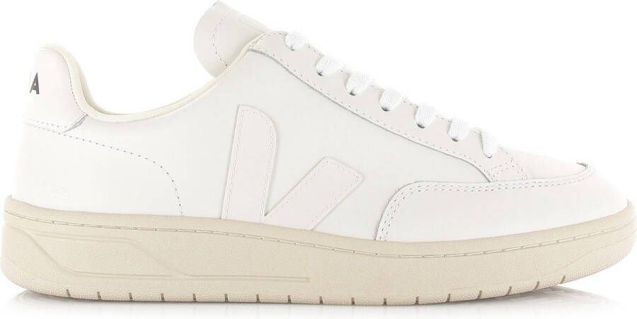 Veja Witte Leren Sneakers Logo Rubberen Zool White