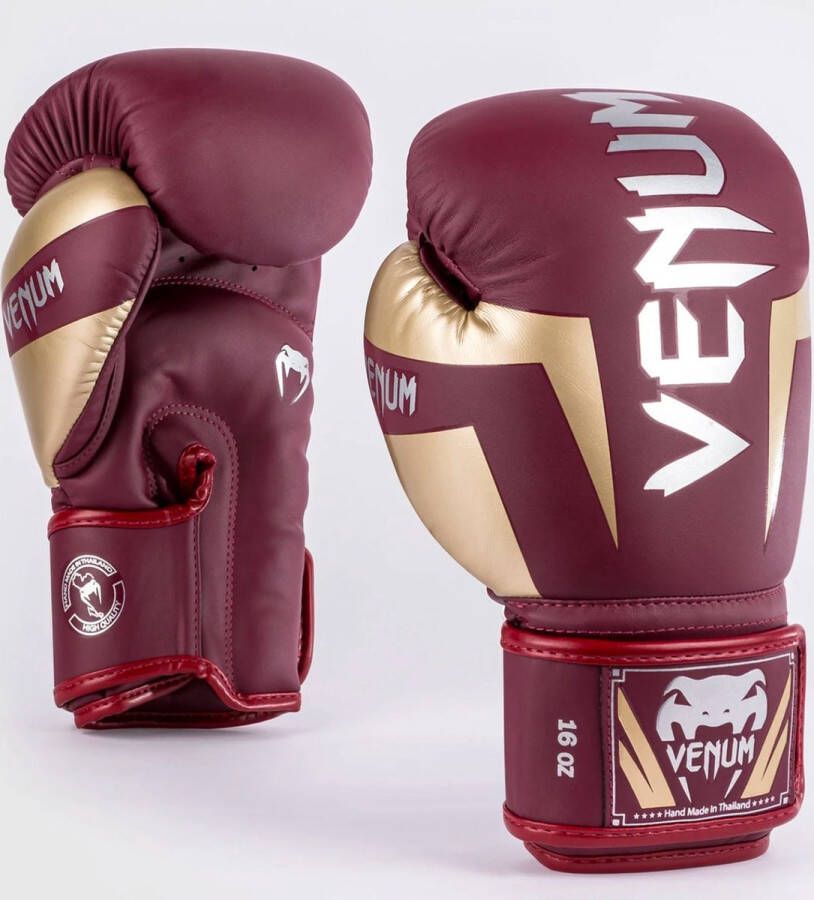 Venum Elite (Kick)Bokshandschoenen Burgundy Gold